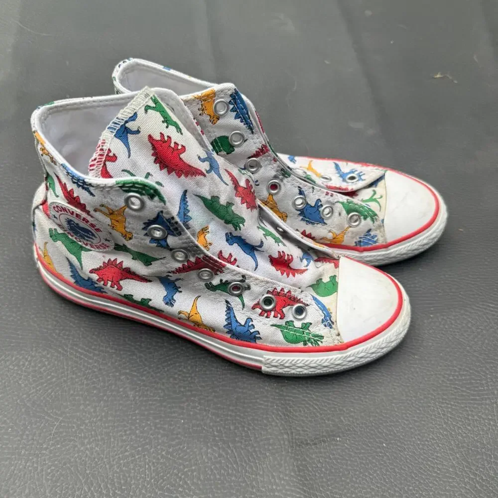 Converse Youth 3 Hightop Chuck Taylor All Star Dinosaur DINOVERSE Shoes No Laces